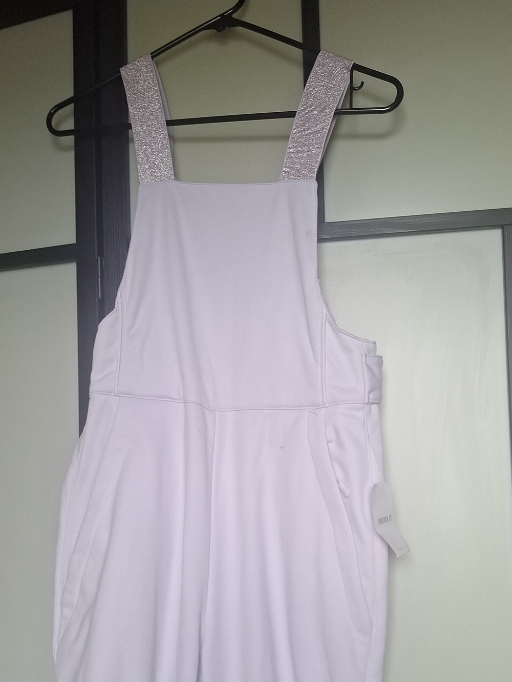 Forever 21 Lilac Snowbibs with Glitter Shoulder Straps